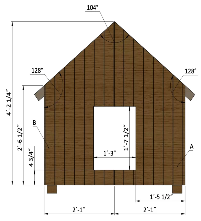 Installing exterior for the front wall of the doghouse