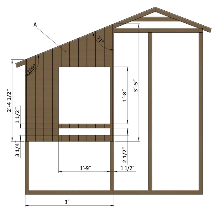 Installing plywood for the front wall of the chicken coop