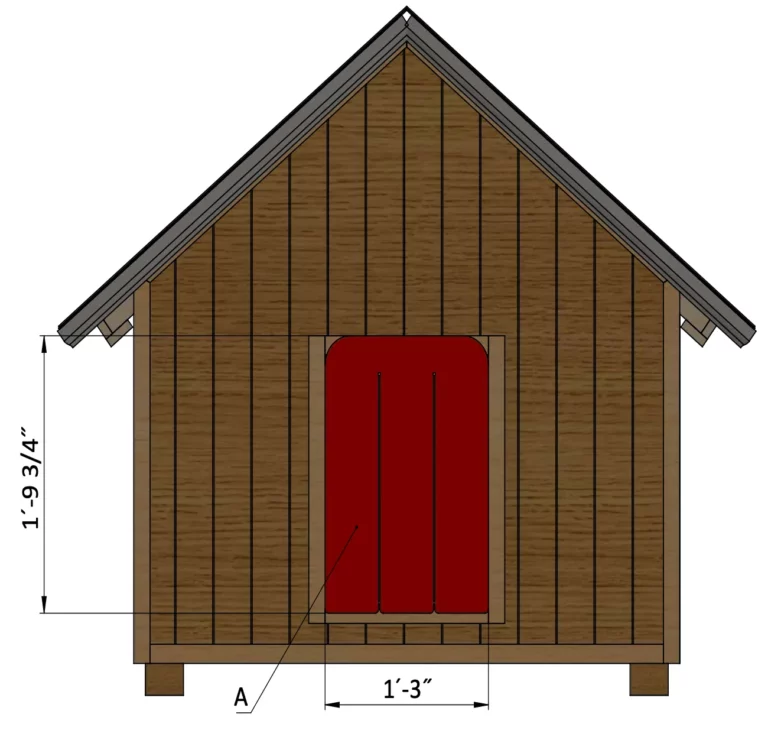Installing the door flaps of the doghouse
