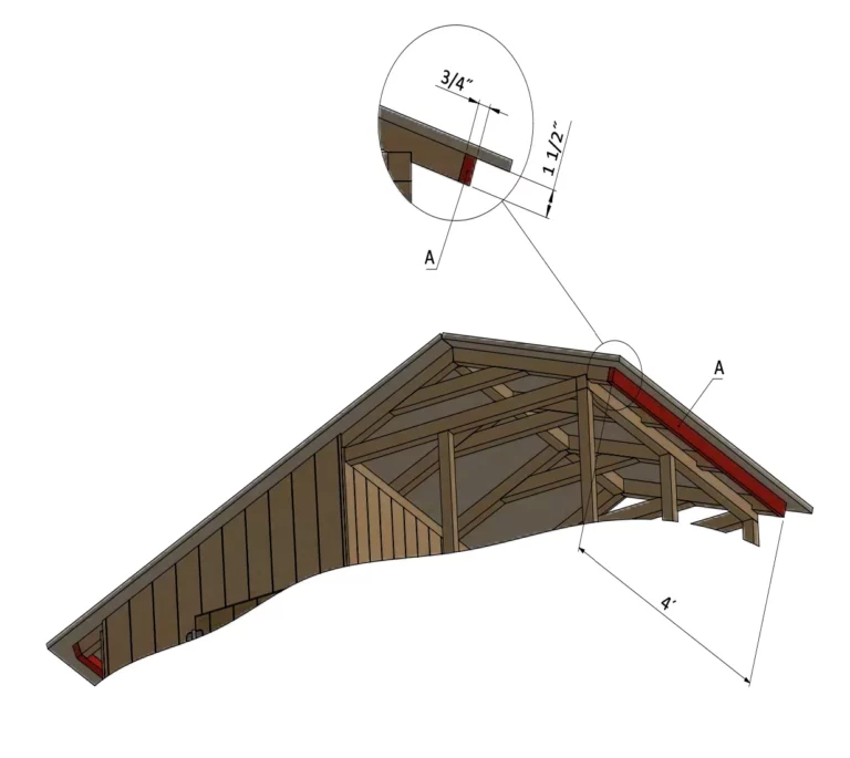 Assembling the coop's roof facias