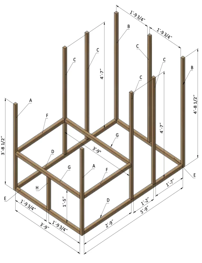 Assembling the main frame of the chicken coop
