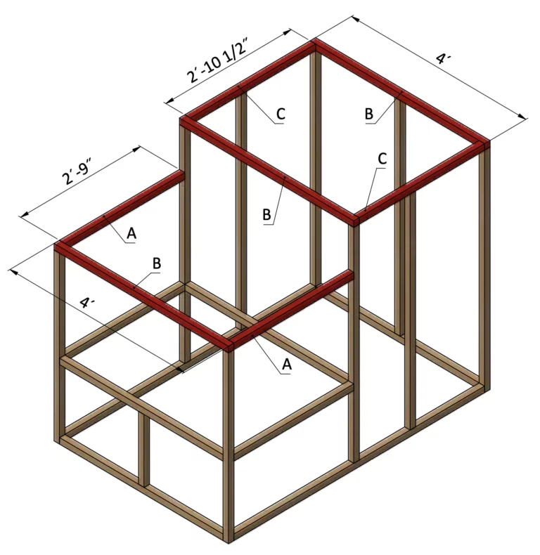 Assembling the top plates of the chicken coop