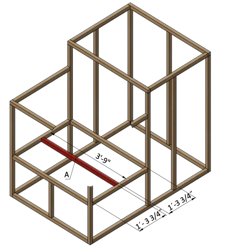 Assembling the chicken coops' floor frame