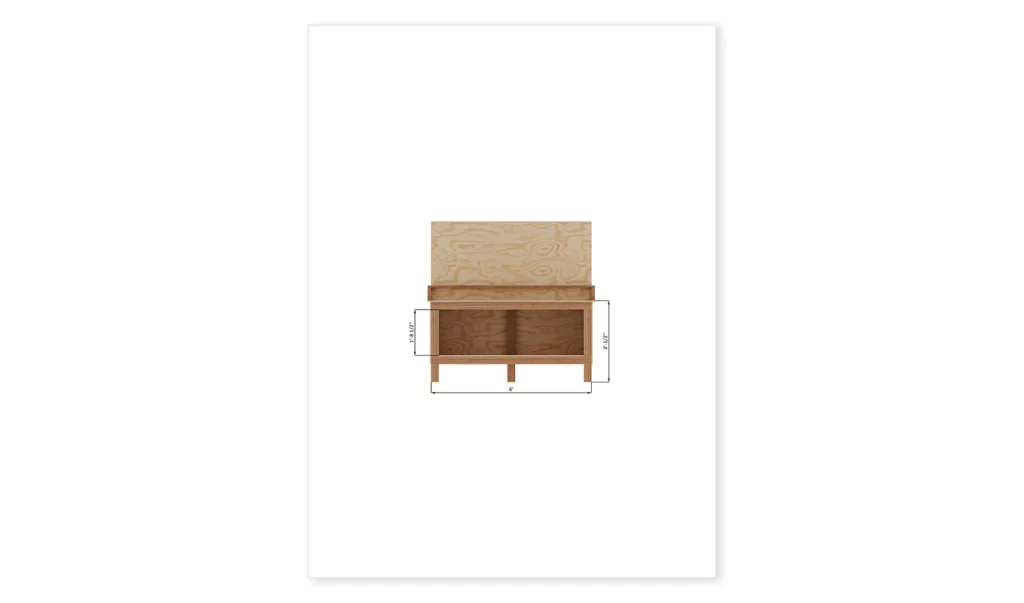 6x3-workbench- with-tool-storage-front-side-dimensions
