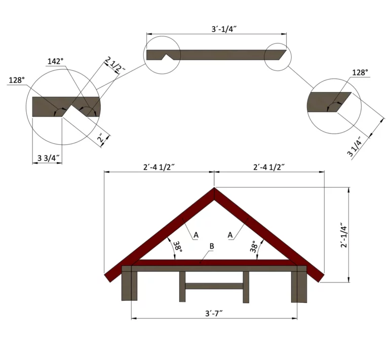 Assembling the roof frame of the doghouse