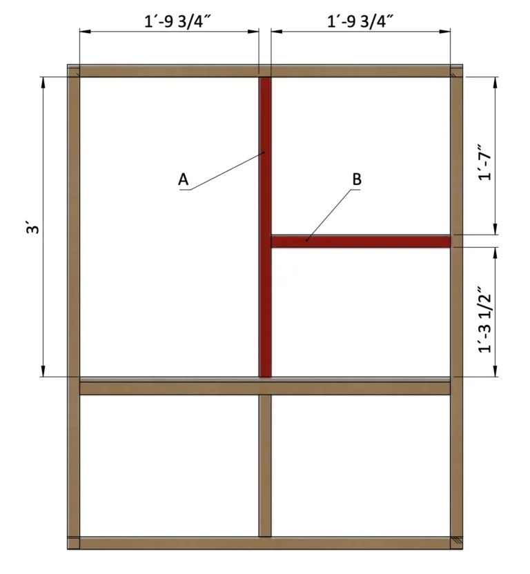 Assembling chicken coop's right side wall frame