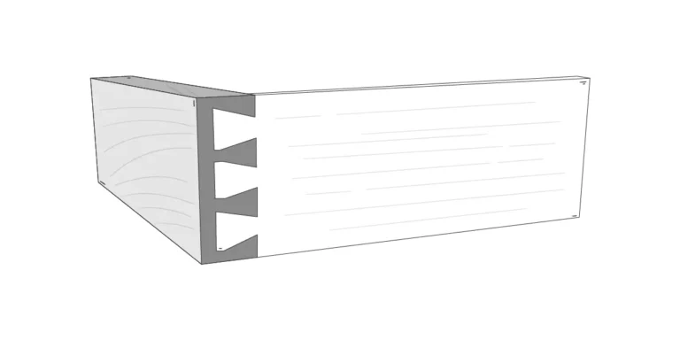 Half blind dovetail joint