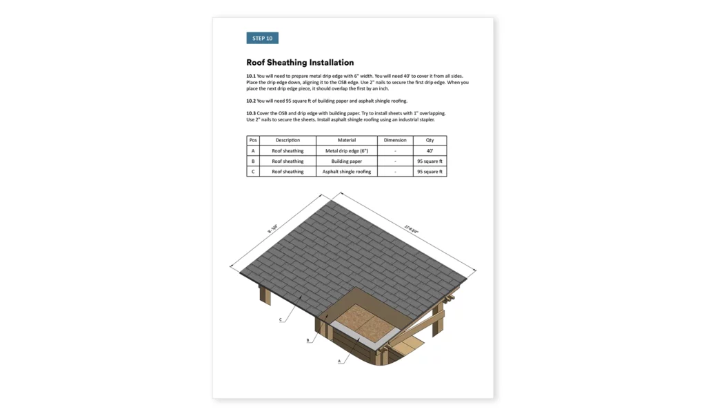 4x12 lean to outdoor bar roof sheathing installation