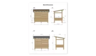 4x12 lean to outdoor bar size and dimensions