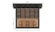 8x10 outdoor bar front side dimensions