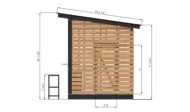 8x10 outdoor bar left side dimensions