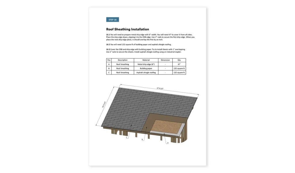 8x10 outdoor bar roof installation