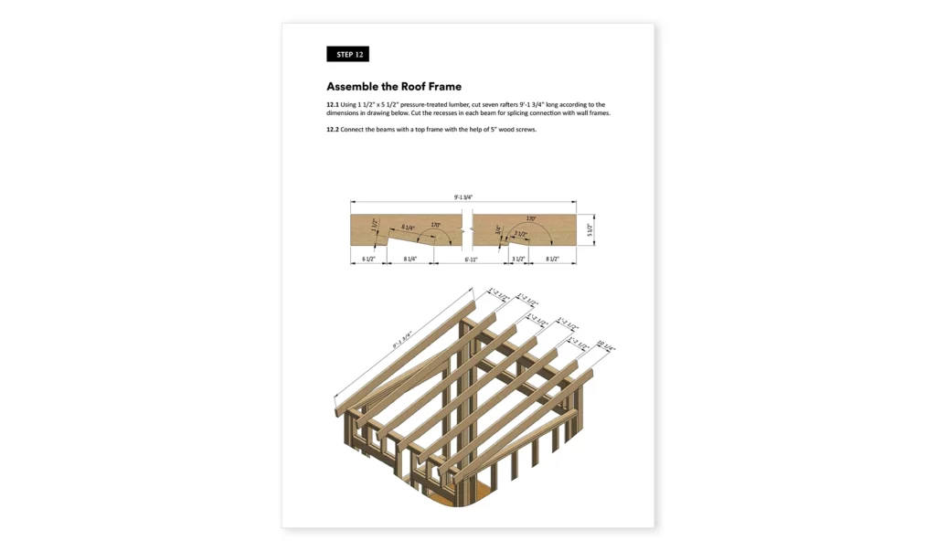 8x8_Modern She Shed Studio_Assemble Roof Frame