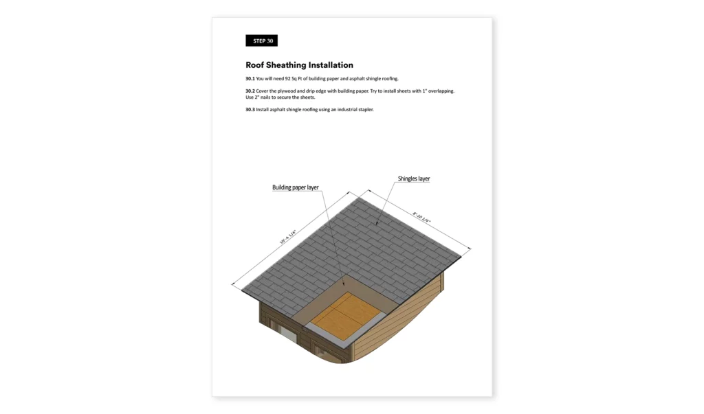 8x8_Modern She Shed Studio_Roof Sheathing Installation