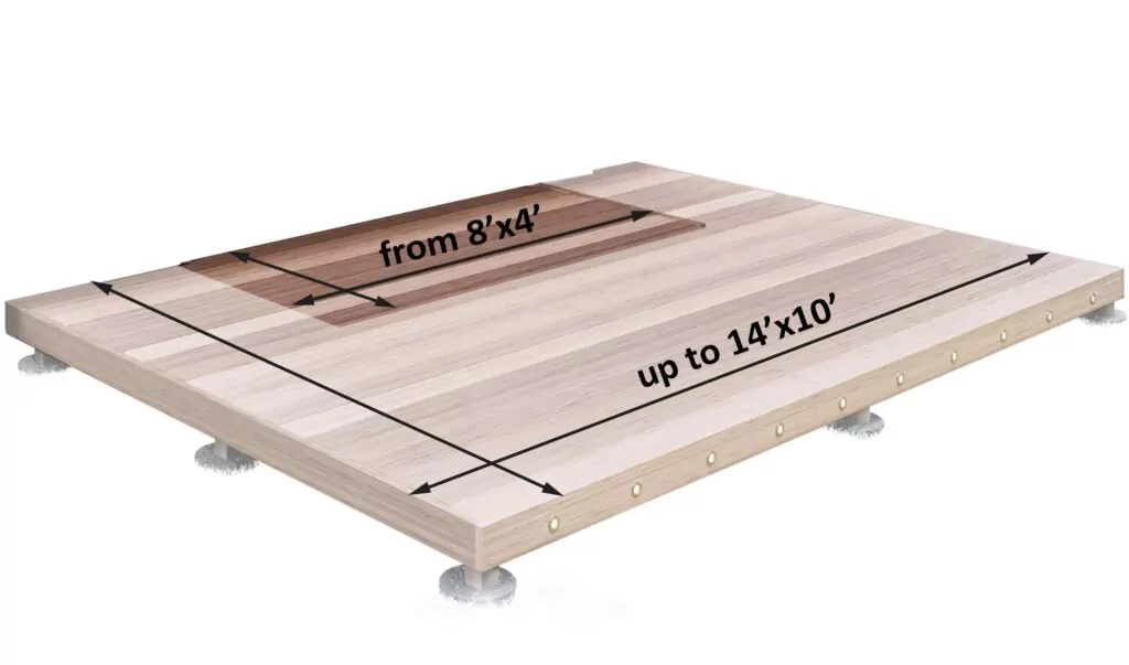 diy deck plans idea from 8x6 up to 14x10