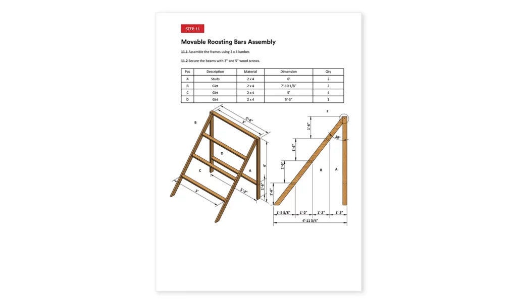 8-x-20-Chicken-Run-Movable-Roosting-Bars-Assembly