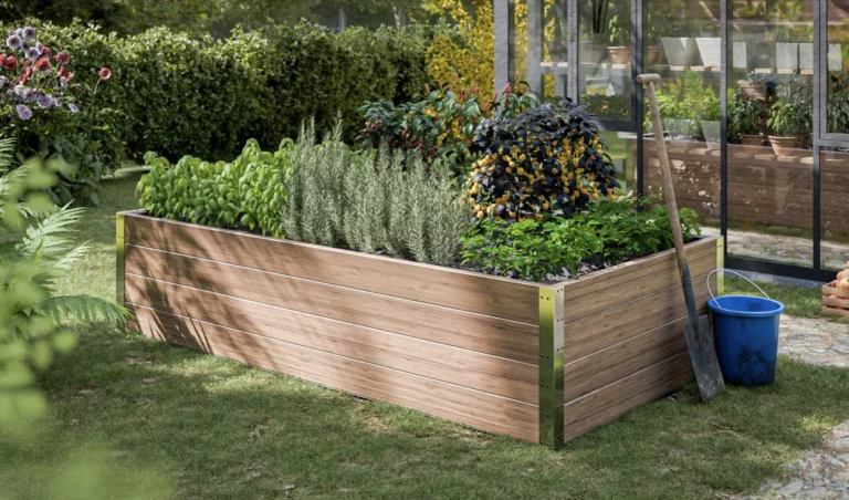 4x8 raised wood garden bed