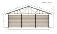 30x24-Three-Car Carport-Front-Side-Dimensions