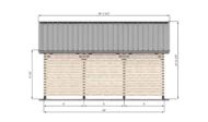 30x24-Three-Car Carport-Left-Side-Dimensions