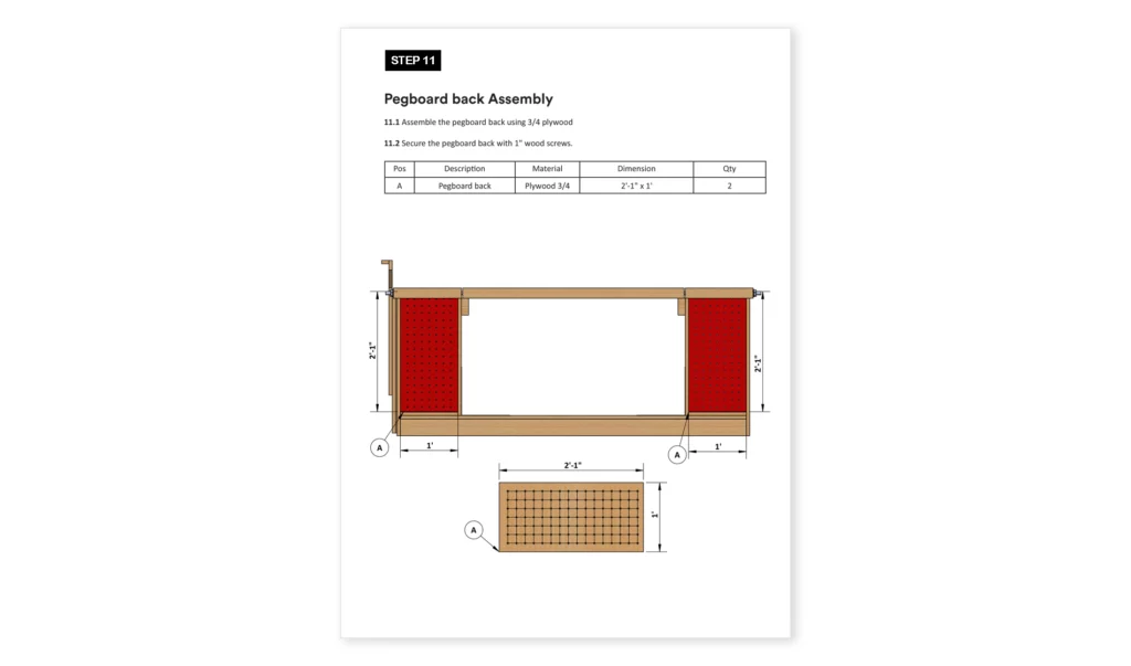 6x3-Flip-Top-Workbench-pegboard-assembly