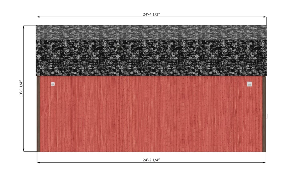 14x24-gambrel-garage-shed-left-side-dimensions