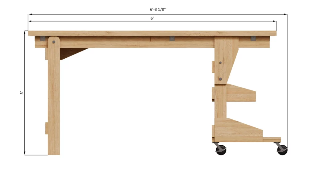 6x3-folding-workbench-back-side-dimensions