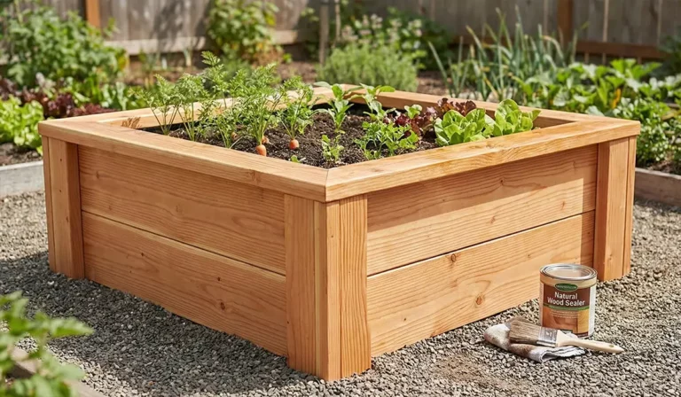 Douglas-fir-wood-raised-garden-bed