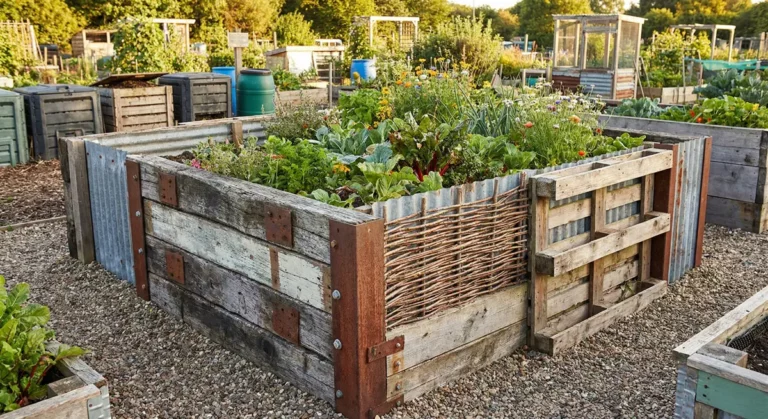 Recycled-wood-raised-garden-bed