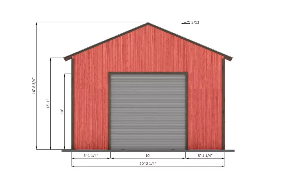 20x20-pole-barn-back-side-dimensions