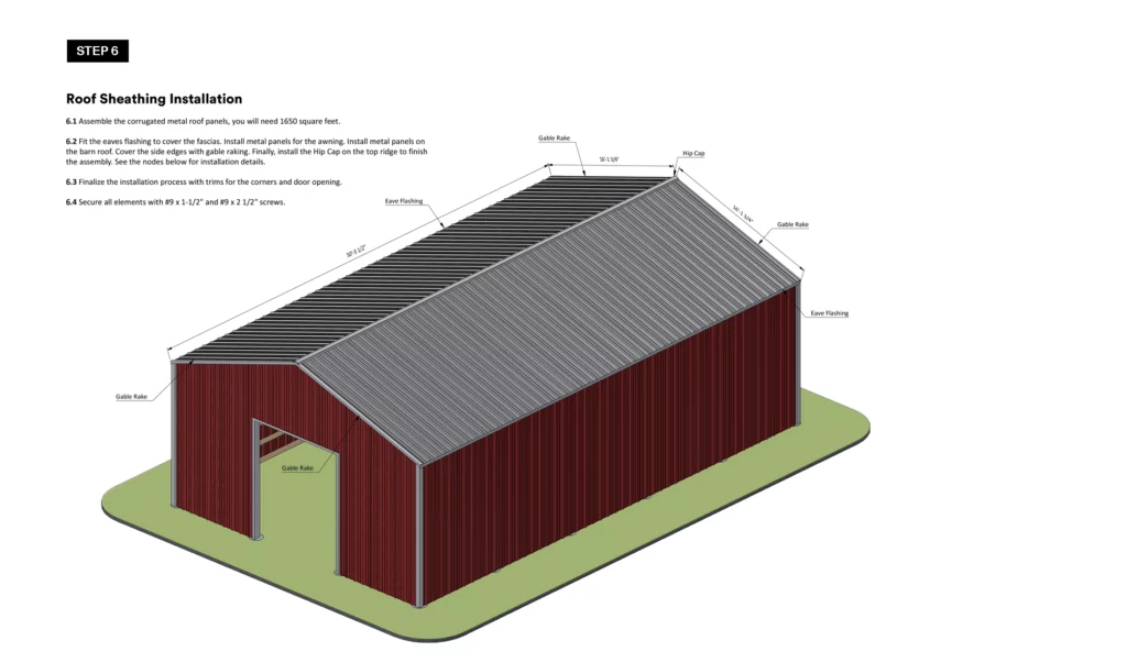 30x50-diy-pole-barn-roof-sheating
