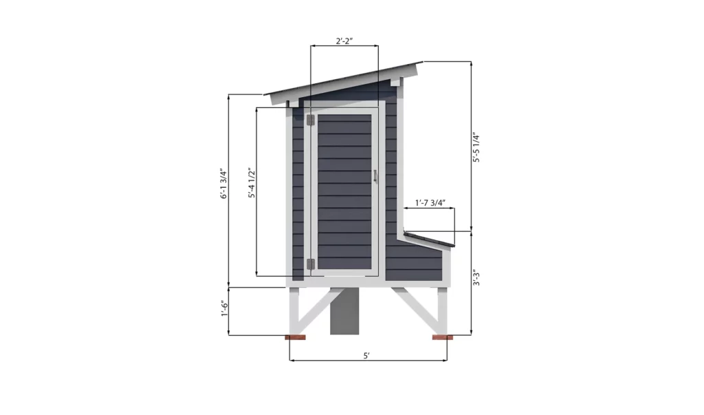 5x6 Chicken coop left side