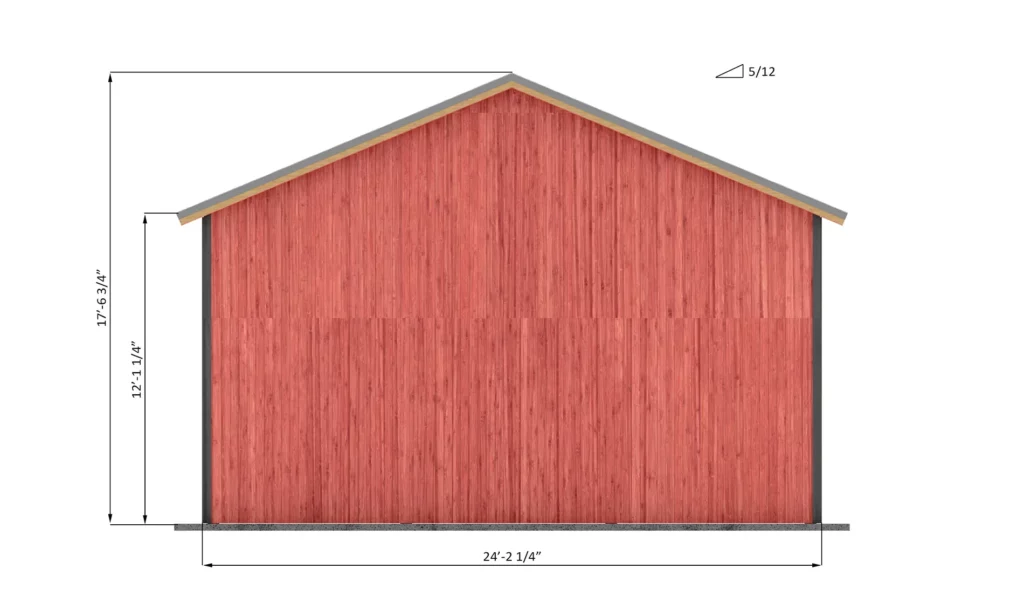 24x24-pole-barn-left-side-dimensions