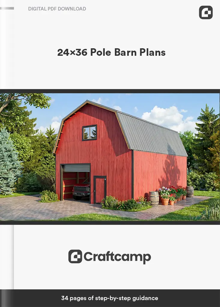 24x36 Pole Barn Plans Product