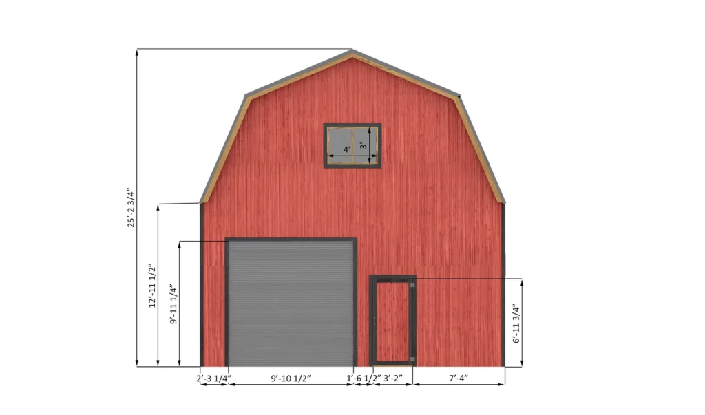 24x36-pole-barn-front-side-dimensions