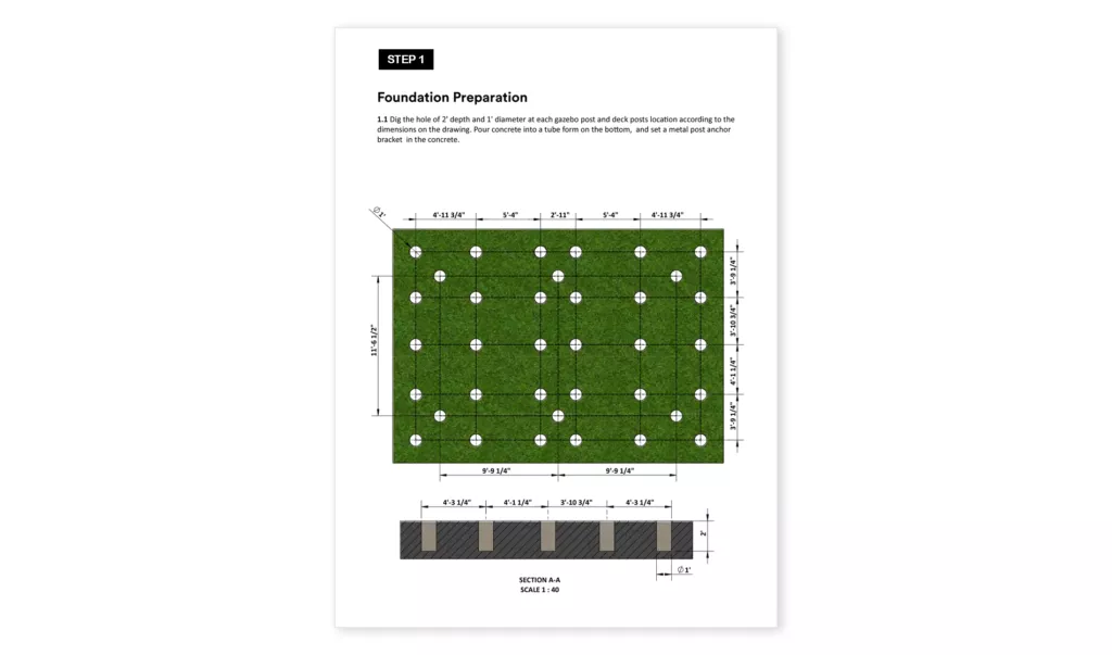 12x20 gazebo foundation preperation