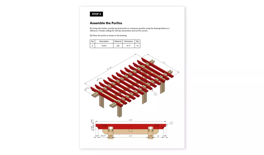 6x14-Pergola-With-Swing-Plans-Purlins