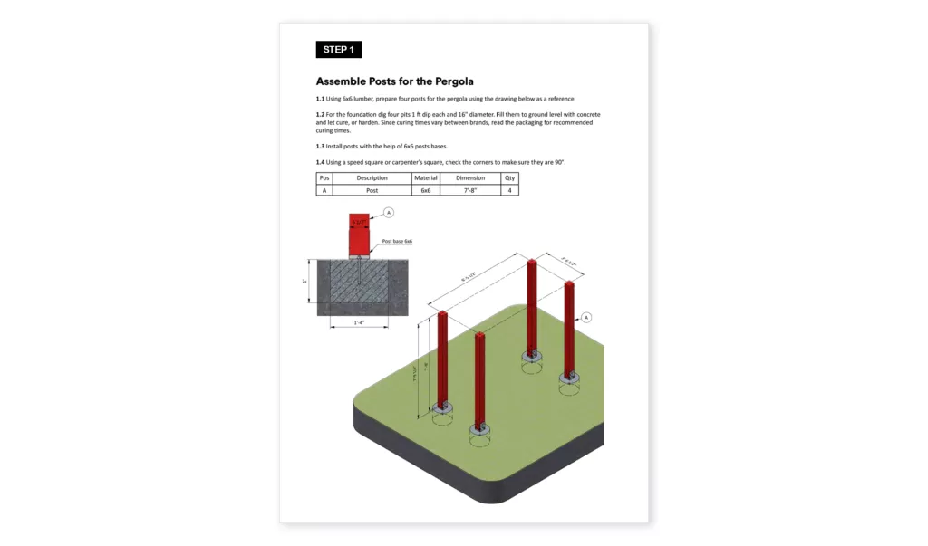 6x14-Pergola-With-Swing-Plans-Post
