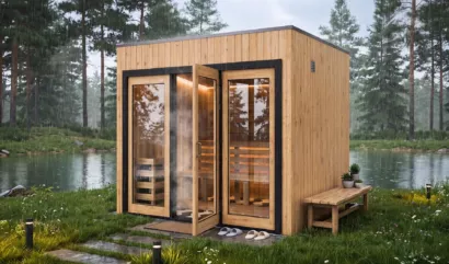 8x9 Garden Sauna Cabin Plans