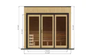 8x9-outdoor-sauna-front-side-dimensions