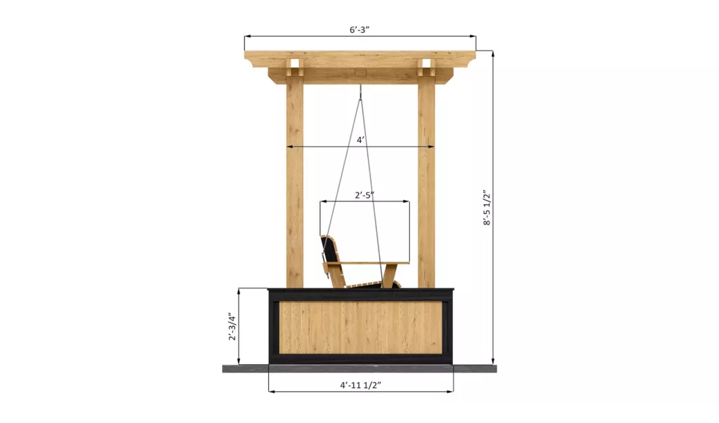 pergola-with-swing-side-dimensions