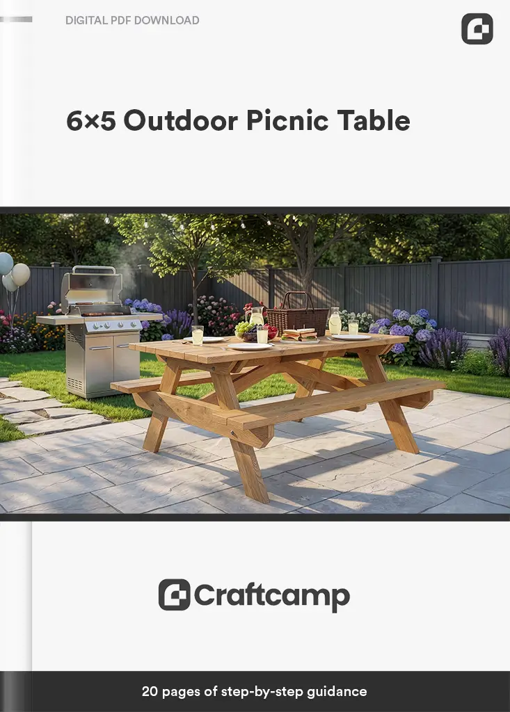 6x5 outdoor picnic table product box
