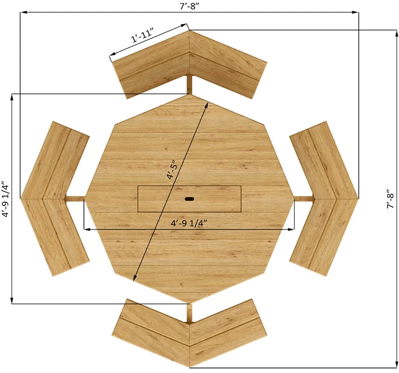 octagon-picnic-table-specification