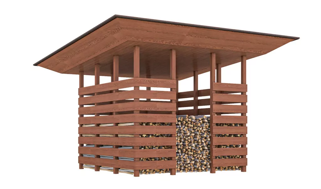 10x10 firewood shed