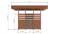 10x10 firewood shed front side