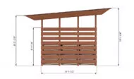 10x10 firewood shed left side