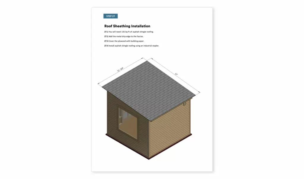 10x10 office shed roof sheathing