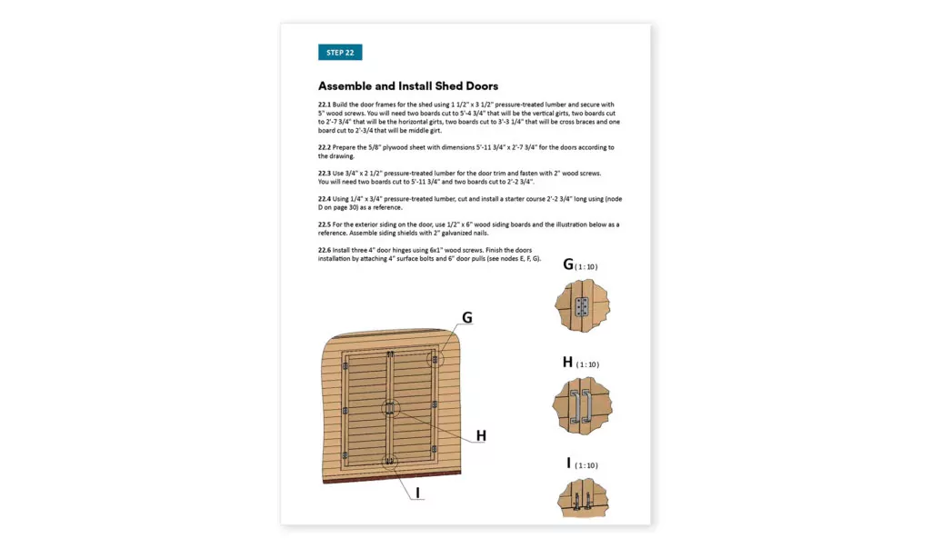 12x12 lean to storage shed doors assembly