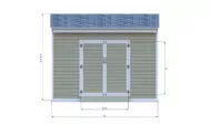 12x12 lean to storage shed front side