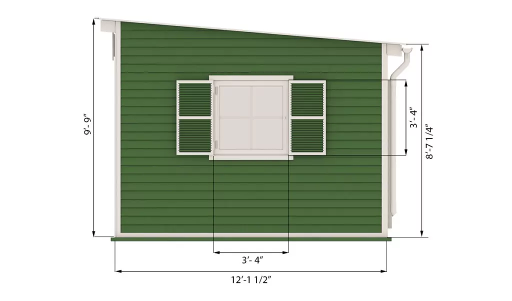 12x14 garden shed side