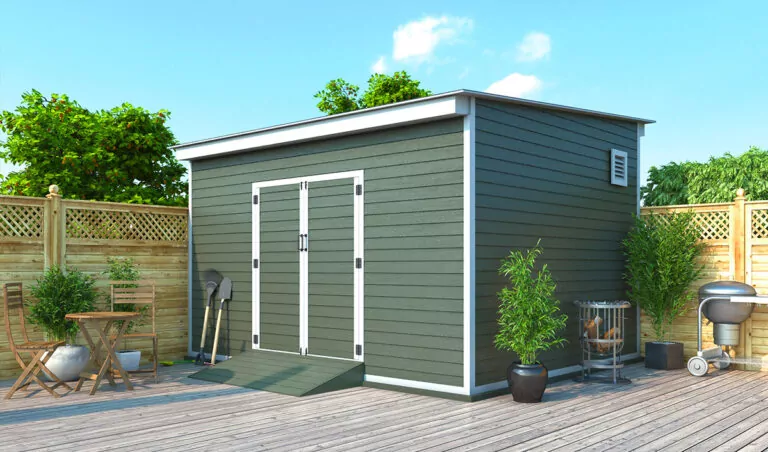 12x14 storage shed with ramp idea
